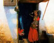 Woman of Cairo at her Door - 让·莱昂·杰罗姆